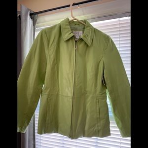 Apple Green Leather Jacket